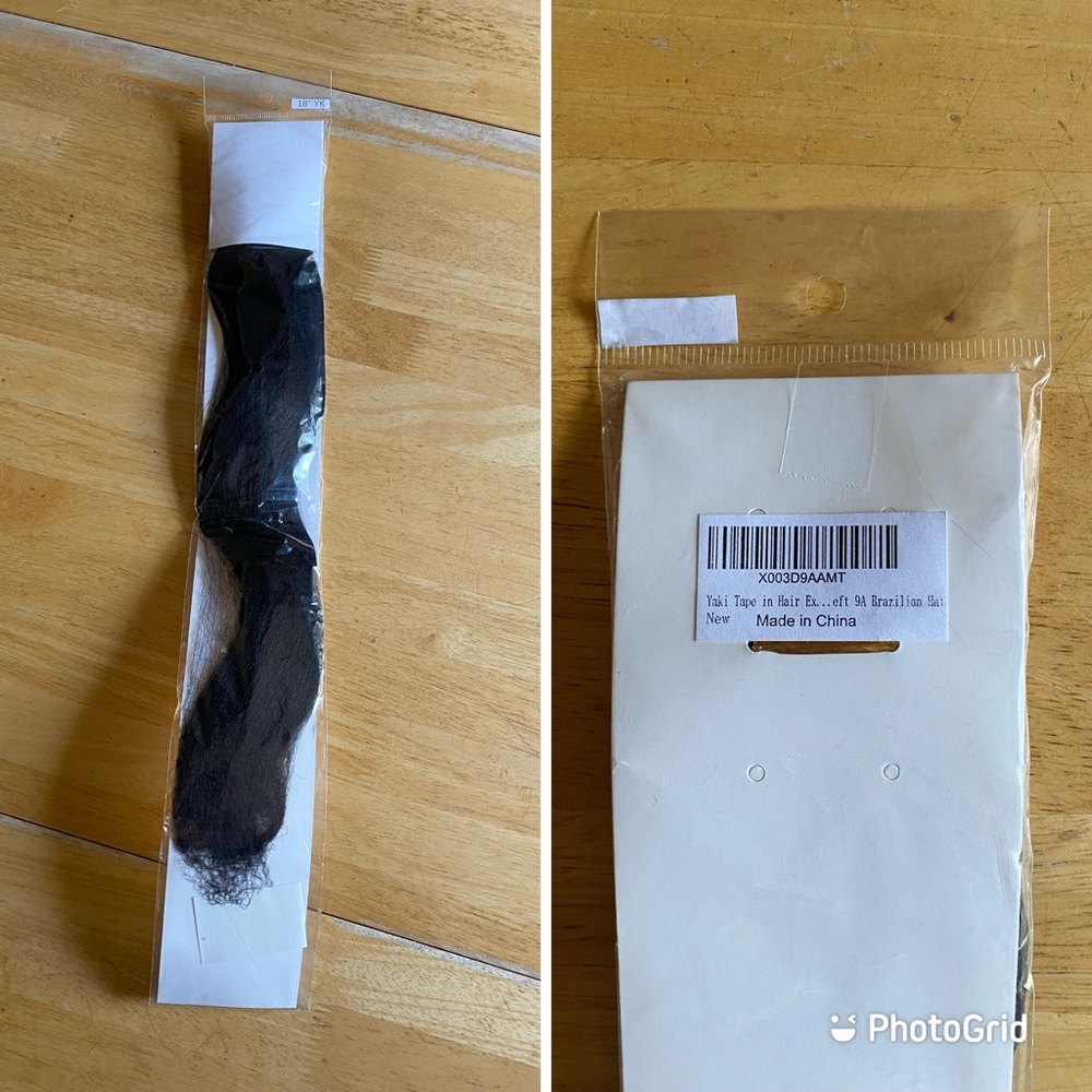 HUMAN HAIR Yaki Straight Tape In Extensions 18in 50g